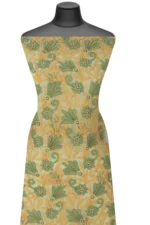 Srajann Hand Embroided Lemon Faux Georgette Lucknowi Chikankari Unstitched Kurta Dupatta Set (SLC1382) - Image 5