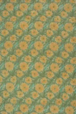 Srajann Hand Embroided Lemon Faux Georgette Lucknowi Chikankari Unstitched Kurta Dupatta Set (SLC1383) - Image 8