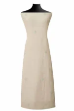 Srajann Hand Embroidered Mal Chanderi Lucknowi Chikankari Unstitched Kurta With Dupatta(SLC1598) - Image 4