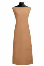 Srajann Hand Embroided Fawn Maheshwari Lucknowi Chikankari Unstitched Kurta Dupatta Set (SLC1798) - Image 5