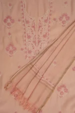 Srajann Hand Embroidered Mal Chanderi Lucknowi Chikankari Unstitched Kurta With Dupatta