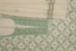 Srajann Hand Embroided white Mul Chanderi Lucknowi Chikankari Unstitched Kurta Dupatta Set (SLC1578) - Image 6