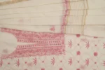 Srajann Hand Embroidered Mal Chanderi Lucknowi Chikankari Unstitched Kurta With Dupatta(SLC1618) - Image 10