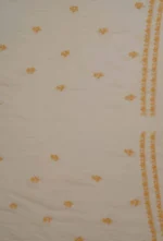 Srajann Hand Embroidered Mal Chanderi Lucknowi Chikankari Unstitched Kurta With Dupatta(SLC1719) - Image 10