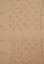 Srajann Hand Embroided Fawn Maheshwari Lucknowi Chikankari Unstitched Kurta Dupatta Set (SLC1769) - Image 10