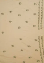 Srajann Hand Embroided Fawn Maheshwari Lucknowi Chikankari Unstitched Kurta Dupatta Set (SLC1770) - Image 12