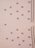 Srajann Hand Embroided Pink Maheshwari Lucknowi Chikankari Unstitched Kurta Dupatta Set (SLC1783) - Image 5