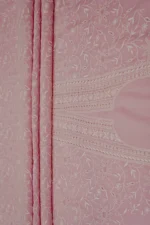 Srajann Hand Embroided Pink Maheshwari Lucknowi Chikankari Unstitched Kurta Dupatta Set (SLC1781) - Image 7