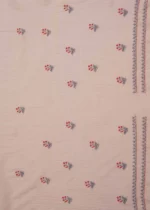 Srajann Hand Embroided Pink Maheshwari Lucknowi Chikankari Unstitched Kurta Dupatta Set (SLC1791) - Image 11