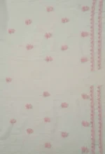 Srajann Hand Embroided Green Maheshwari Lucknowi Chikankari Unstitched Kurta Dupatta Set (SLC1792) - Image 11