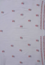 Srajann Hand Embroided Blue Maheshwari Lucknowi Chikankari Unstitched Kurta Dupatta Set (SLC1780) - Image 10