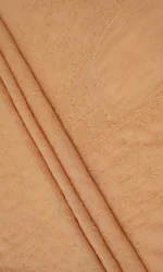 Srajann Hand Embroided Fawn Maheshwari Lucknowi Chikankari Unstitched Kurta Dupatta Set (SLC1798) - Image 10