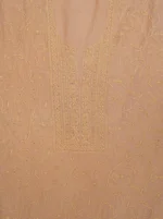 Srajann Hand Embroided Fawn Maheshwari Lucknowi Chikankari Unstitched Kurta Dupatta Set (SLC1797) - Image 12