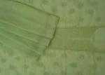 Srajann Hand Embroided Green Kota Lucknowi Chikankari Unstitched Kurta Dupatta Set (SLC1428) - Image 5