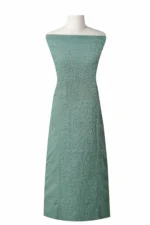 Srajann Hand Embroided Cotton Kota Lucknowi Chikankari Unstitched Kurta Dupatta Set (SLC1431) - Image 2