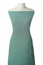 Srajann Hand Embroided Cotton Kota Lucknowi Chikankari Unstitched Kurta Dupatta Set (SLC1431) - Image 3