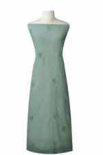 Srajann Hand Embroided Cotton Kota Lucknowi Chikankari Unstitched Kurta Dupatta Set (SLC1431) - Image 4