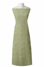 Srajann Hand Embroided Sea Green Kota Lucknowi Chikankari Unstitched Kurta Dupatta Set (SLC1434) - Image 2