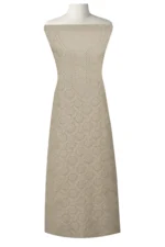 Srajann Hand Embroided white Kota Lucknowi Chikankari Unstitched Kurta Dupatta Set (SLC1448) - Image 2