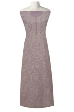 Srajann Hand Embroided Purple Kota Lucknowi Chikankari Unstitched Kurta Dupatta Set (SLC1454) - Image 2