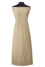 Srajann Hand Embroided Fawn Kota Lucknowi Chikankari Unstitched Kurta Dupatta Set (SLC1519) - Image 2