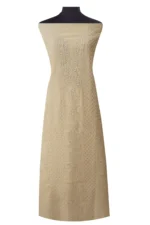 Srajann Hand Embroidered Monga Silk Lucknowi Chikankari Unstitched Kurta With Dupatta(SLC1526) - Image 2