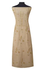 Srajann Hand Embroided Fawn Tissue Lucknowi Chikankari Unstitched Kurta Dupatta Set (SLC1471) - Image 2