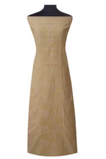 Srajann Hand Embroided Fawn Tissue Lucknowi Chikankari Unstitched Kurta Dupatta Set (SLC1473) - Image 2