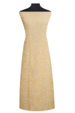 Srajann Hand Embroidered Pure Chanderi Lucknowi Chikankari Unstitched Kurta With Dupatta(SLC1547) - Image 2