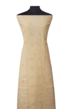 Srajann Hand Embroided Fawn Tissue Lucknowi Chikankari Unstitched Kurta Dupatta Set (SLC1489) - Image 2