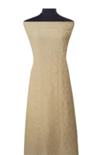 Srajann Hand Embroidered Monga Silk Lucknowi Chikankari Unstitched Kurta With Dupatta(SLC1515) - Image 3