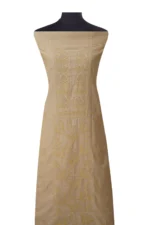 Srajann Hand Embroided Fawn Tissue Lucknowi Chikankari Unstitched Kurta Dupatta Set (SLC1473) - Image 3