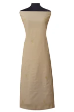 Srajann Hand Embroided Fawn Tissue Lucknowi Chikankari Unstitched Kurta Dupatta Set (SLC1473) - Image 5