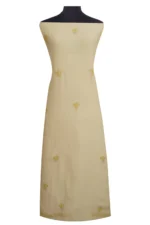 Srajann Hand Embroidered Mal Chanderi Lucknowi Chikankari Unstitched Kurta With Dupatta(SLC1548) - Image 5