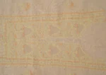 Srajann Hand Embroided Fawn Tissue Lucknowi Chikankari Unstitched Kurta Dupatta Set (SLC1489) - Image 5