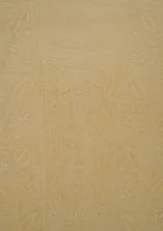 Srajann Hand Embroided Fawn Linen Lucknowi Chikankari Unstitched Kurta Dupatta Set (SLC1540) - Image 5