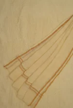 Srajann Hand Embroided Fawn Linen Lucknowi Chikankari Unstitched Kurta Dupatta Set (SLC1540) - Image 7