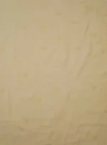 Srajann Hand Embroided Fawn Linen Lucknowi Chikankari Unstitched Kurta Dupatta Set (SLC1540) - Image 9