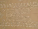 Srajann Hand Embroidered Pure Chanderi Lucknowi Chikankari Unstitched Kurta With Dupatta(SLC1547) - Image 6