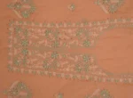 Srajann Hand Embroidered Mal Chanderi Lucknowi Chikankari Unstitched Kurta With Dupatta(SLC1556) - Image 6