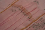Srajann Hand Embroided Pink Linen Lucknowi Chikankari Unstitched Kurta Dupatta Set (SLC1532) - Image 3