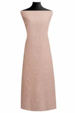 Srajann Hand Embroided Pink Maheshwari Lucknowi Chikankari Unstitched Kurta Dupatta Set (SLC1784) - Image 2