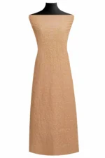 Srajann Hand Embroided Fawn Maheshwari Lucknowi Chikankari Unstitched Kurta Dupatta Set (SLC1797) - Image 2