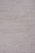 Srajann Hand Embroidered Grey Ladies Lucknow Chikankari Unstitched Kurti(SLC1196) - Image 6