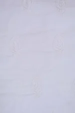 Srajann Hand Embroidered Pure Cotton Lucknowi Chikankari Unstitched Men's Kurta Piece (SLC1197) - Image 3