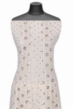 Srajann Hand Embellishment Anarkali Pure Georgette Only Mukaish work Lucknow Chikankari Unstitched Suit (SLC1178) - Image 3