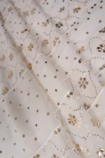 Srajann Hand Embellishment Anarkali Pure Georgette Only Mukaish work Lucknow Chikankari Unstitched Suit (SLC1178) - Image 10