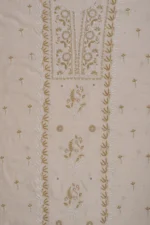 Srajann Hand Embellishment Tissue Silk Lucknowi Chikankari Unstitched Suit Dupatta Set(SLC1251) - Image 7