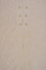 Srajann Hand Embroided Fawn Tissue Lucknowi Chikankari Unstitched Kurta Dupatta Set (SLC1257) - Image 4