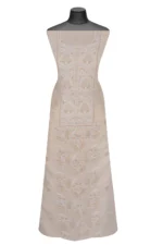 Srajann Hand Embroided Fawn Tissue Lucknowi Chikankari Unstitched Kurta Dupatta Set (SLC1260) - Image 2